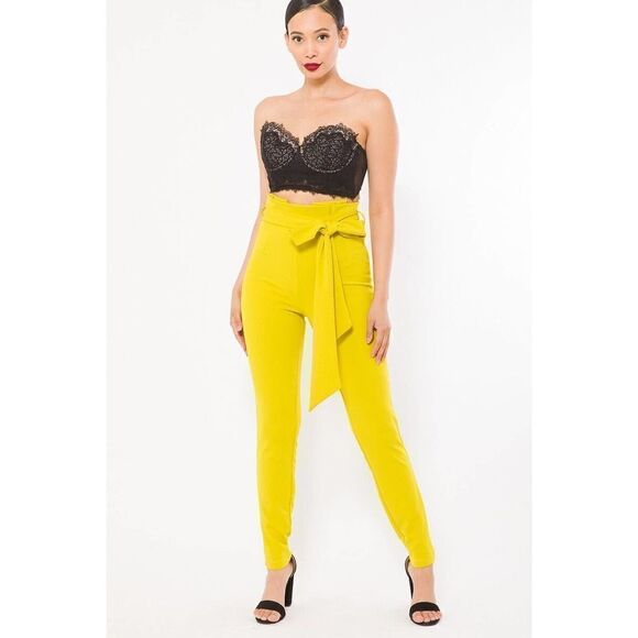 Yellow Skinny Pants - Picture 1 of 6